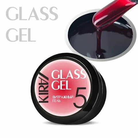 KIRA, GLASS GEL - Витражный гель для моделирования №005 (15 гр.)