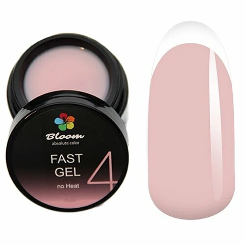 Bloom, Fast Gel No Heat - Гель низкотемпературный для укрепления натуральных ногтей №4 (15 мл.)