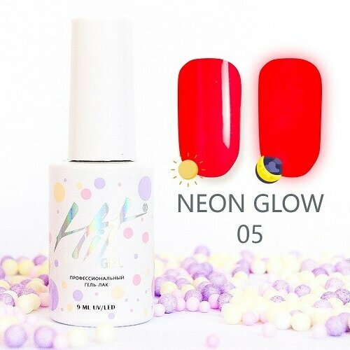 HIT gel, Гель-лак люминесцентный - Neon glow №05 (9 мл)