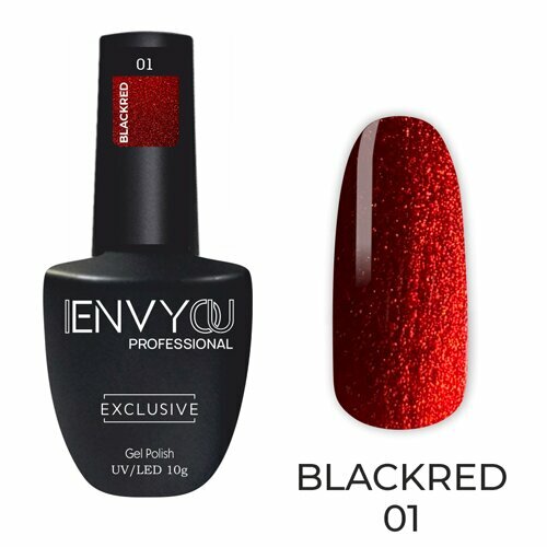 I Envy You, Гель-лак Кошачий глаз - BlackRed №01 (10 g)