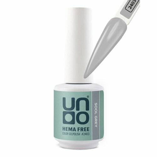 UNO, Гель-лак HEMA FREE - Cерый Sool Grey №2403 (10 г)
