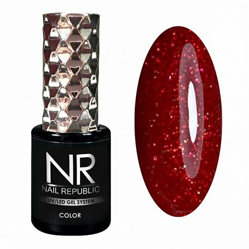Nail Republic, Гель-лак - Мерцающий алый №436 (10 мл)