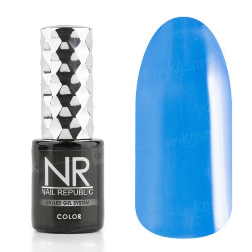 Nail Republic, Гель-лак - Витражный синий №554 (10 мл.)
