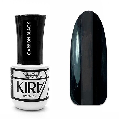 KIRA, Гель-лак Carbon Black (10 мл.)
