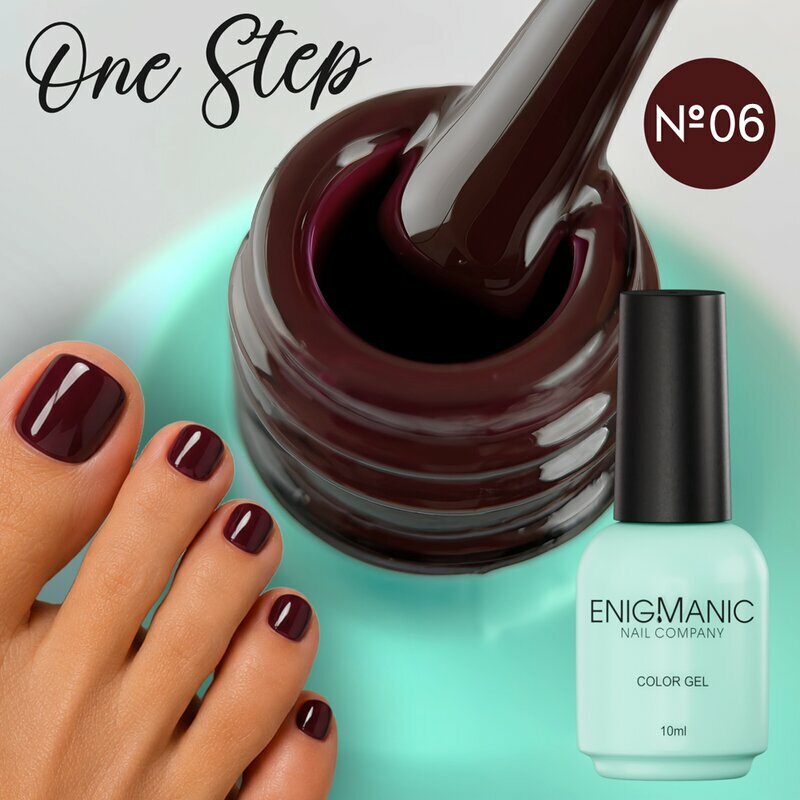 ENIGMANIC, Гель-лак однофазный - One Step №06 (10 мл.)