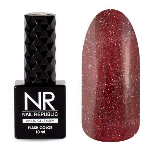 Nail Republic, Гель-лак светоотражающий - Flash №01 (10 мл.)