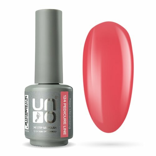 UNO, Pedicure Line - Однофазный гель-лак №124 (8 г)