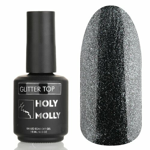 Holy Molly, Top Glitter - Топ без липкого слоя с блестками №2 (15 мл)