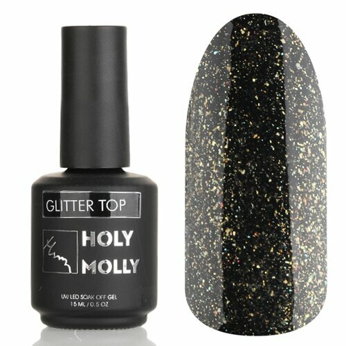 Holy Molly, Top Glitter - Топ без липкого слоя с блестками №3 (15 мл)