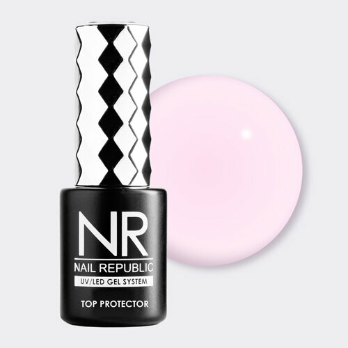 Nail Republic, Color Top Protector BB Rose - Камуфлирующий топ c UV фильтром без л/с №28 (10 мл)
