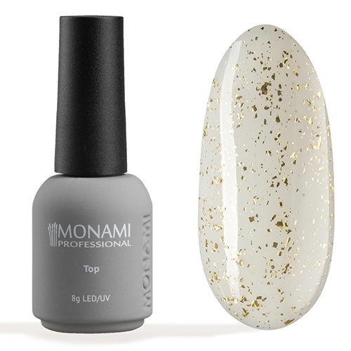 Monami, Super Shine Potal Gold - Топ без липкого слоя с поталью (8 г.)