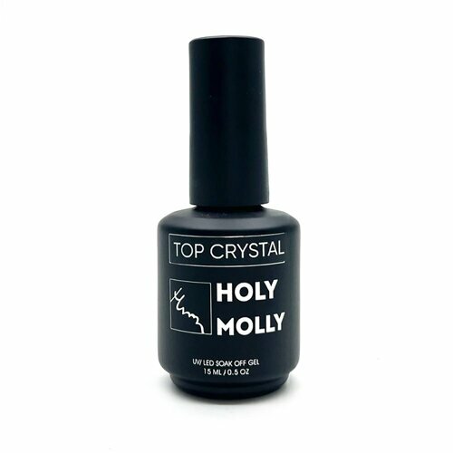 Holy Molly, Top Crystal Топ для гель-лака, без липкого слоя (15 мл)