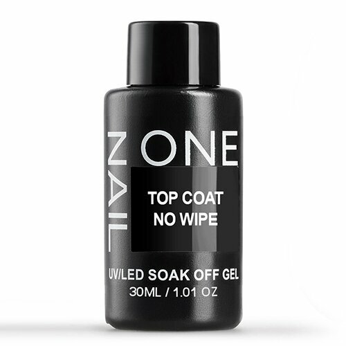 OneNail, Top Coat no wipe - Завершающее покрытие без липкого слоя (30 ml.)